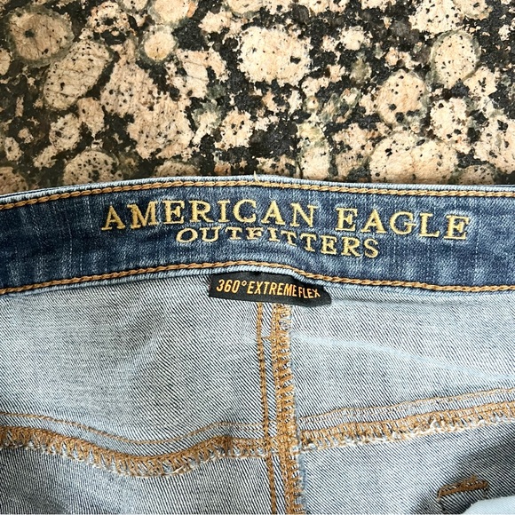 American Eagle Skinny Denim Blue Jeans Size 34x32 360 Extreme Flex - Picture 4 of 6